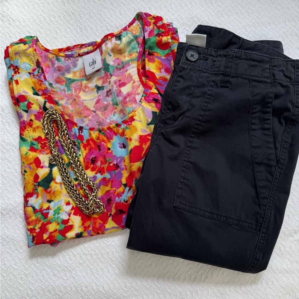 CAbi Navy Skinny Cargo Pants